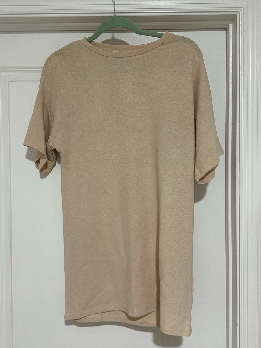 Princess Polly Beige Short Sleeve Mini shirt Dress
